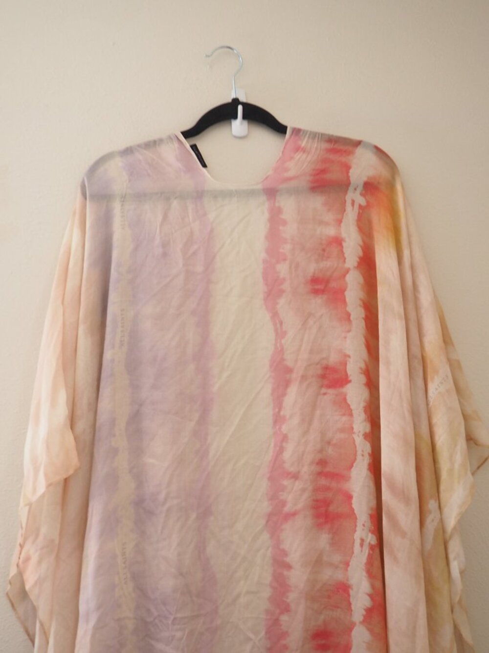 ALLSAINTS Ruana Tie Dye Cover Up in Rainbow - Picture 11 of 12